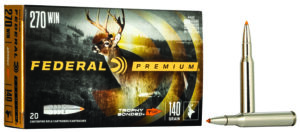Federal P270TT3 Premium 270Win 140gr Trophy Bonded Tip 20 Per Box/10 Case