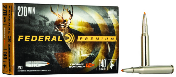 Federal P270TT3 Premium 270Win 140gr Trophy Bonded Tip 20 Per Box/10 Case