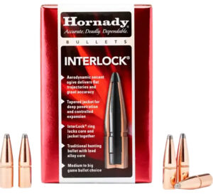 Hornady InterLock .30 Cal 170 gr Flat Point Bullets