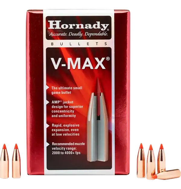 Hornady 22241 V-Max 22 Cal .224 40 gr V Max 100 Per Box/ 40 Case