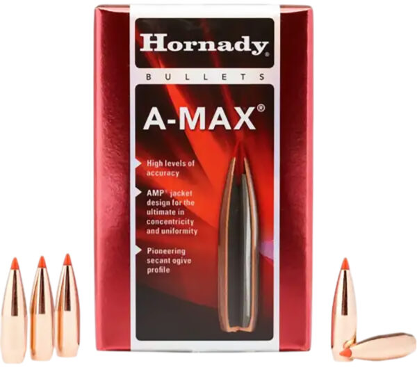 Hornady 30502 A-MAX 30 Cal .308 168 gr A Max 100 Per Box/ 15 Case