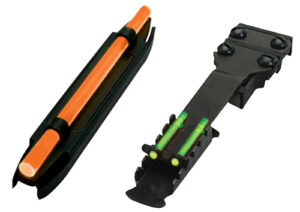 HiViz C3002 C-Series Magnetic Turkey/Deer Sight Set Black | Orange Fiber Optic Front Sight Green Fiber Optic Rear Sight