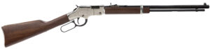Henry H004SE Silver Eagle Full Size 22 Short/ 22 Long/ 22 LR (16 LR/21 Short) 20" Blued Barrel, Nickel-Plated Metal Finish, American Walnut Stock Right Hand