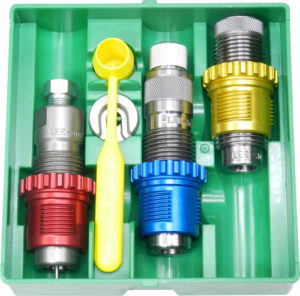 LEE PACESETTER 3-DIE SET & - BREECH LOCK BUSHINGS 7MM RM