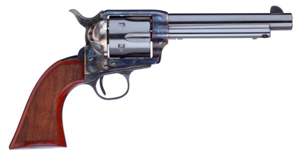Taylors & Company 556209DE Short Stroke Gunfighter 357 Mag 6rd 5.50" Blued Cylinder & Barrel Color Case Hardened Steel Frame Checkered Walnut Army Size Grip (Taylor Tuned)