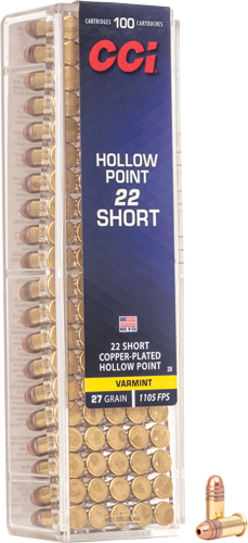 CCI High Velocity .22 Short 27gr Lead Hollow Point