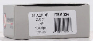 UNDERWOOD 45 ACP +P 230GR JHP - 20RD 10BX/CS - additional view