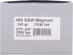 UNDERWOOD 460 SW MAG 240GR - XTP JHP 20BX/10CS - additional view