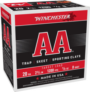 WINCHESTER AA 20GA 2.75" 7/8OZ - #8 1200FPS 250RD CASE LOT - additional view