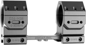 Audere Adversus Scope Mount, 34mm High 20 MOA Black - view 3