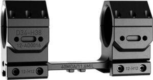 Audere Adversus Scope Mount - 34mm, High, 40 MOA, Black - view 2