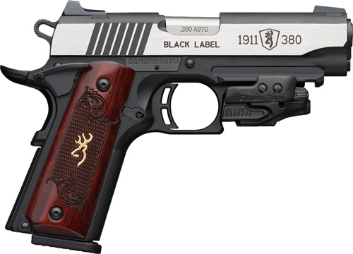Browning 1911-380 Black Label Medallion Pistol with Crimson Trace Laser, .380 ACP, 8-Round