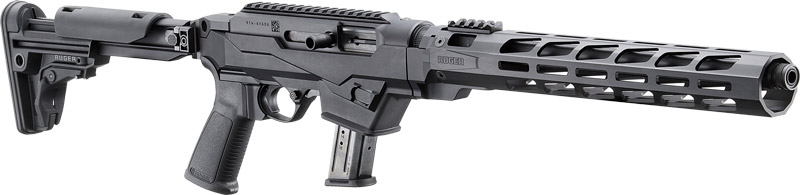 G19140R ANGLE.jpg RUGER PC CARBINE 9MM LUGER - 17-SHOT FOLDING & ADJ. STOCK