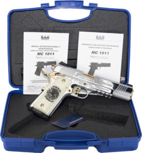GIRSAN MC1911S LIBERADORE - 38 SUPER CHROME/GOLD ENGR. 8RD - additional view