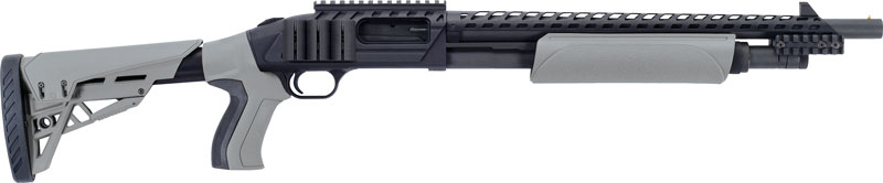 Mossberg 500 ATI Tactical 12 Gauge Pump Shotgun, 18.5-Inch, Blued/Gray