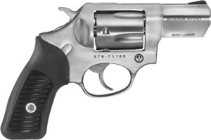 RUGER SP101 9MM 2.25" 5-SHOT - FS STAINLESS RUBBER GRIPS
