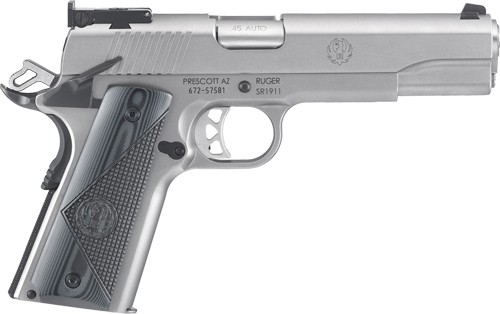 Ruger SR1911 Target Pistol, .45 ACP, 5-Inch, Stainless, G10 Grips
