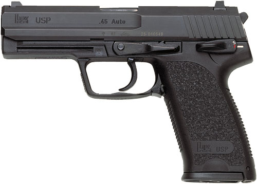 HK USP45 V1 Pistol, .45 ACP, DA/SA, Black, 12-Round