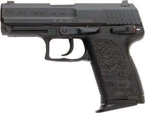 HK USP45 Compact Pistol, .45 ACP, 3.94-Inch, Black, 8-Round