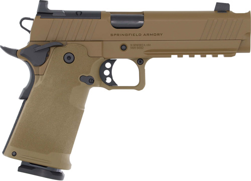 Springfield 1911 DS Prodigy Comp Pistol, 9mm, Coyote Brown, 10rd
