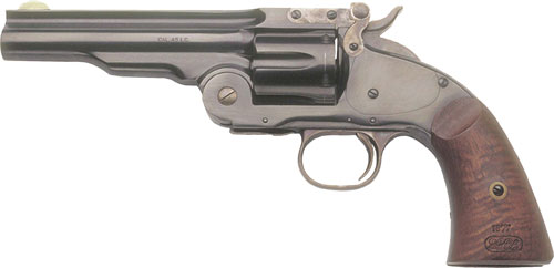 Cimarron No. 3 Schofield Revolver, .38 Special, 5-Inch, Blued Walnut
