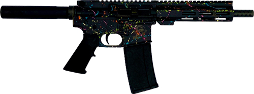 GL15223PSBLK.jpg GLFA AR15 PISTOL 223 WYLDE - 7.5" NITRIDE SPLATTER BLACK