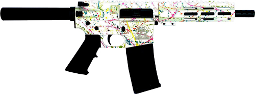 GL15223PSWHT.jpg GLFA AR15 PISTOL 223 WYLDE - 7.5" NITRIDE SPLATTER WHITE