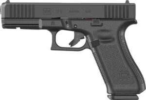GLOCK 17 9MM V FIXED SIGHT - 17-SHOT BLACK FRONT SERRATIONS