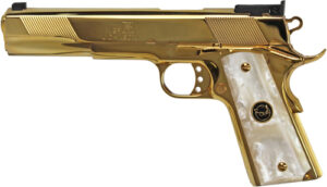 Iver Johnson Eagle XL Pistol, .45 ACP, 24K Gold/White Pearl, 8-Round - view 2