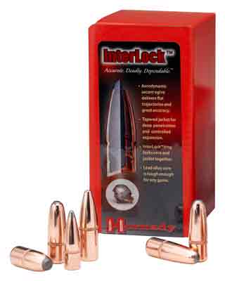 Hornady InterLock Bullets, 6.5mm .264 Caliber 129gr JSP