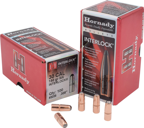 Hornady InterLock Bullets, .30 Caliber 150gr JSP-RN