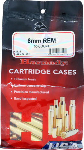 Hornady Unprimed Brass 6mm Remington Rifle Cases (50ct)