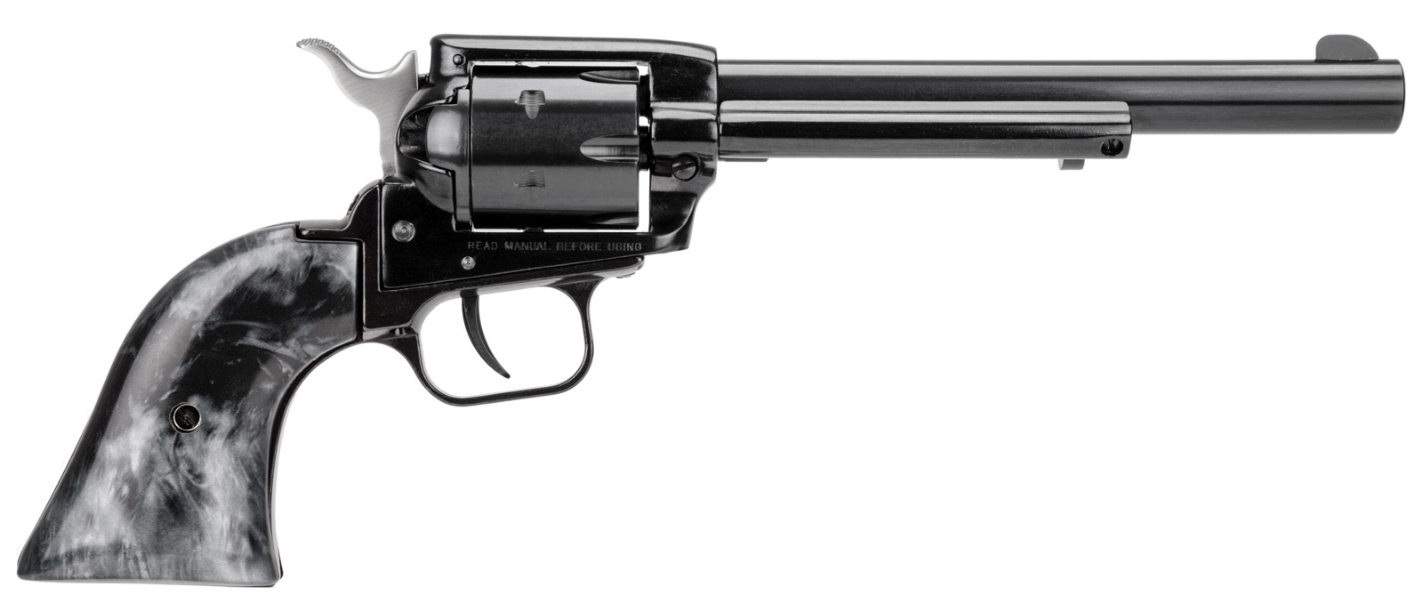 Heritage Rough Rider .22 LR Revolver, 6.5-Inch Barrel, Black Pearl