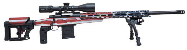 Howa 1500 HCR Flag Chassis Rifle Package, 6.5 Creedmoor, Red/White/Blue, 10-Round