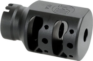Midwest Industries Alpha Tank Muzzle Brake, 24mm, Black Matte Nitride