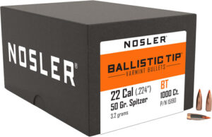 Nosler Ballistic Tip Varmint Bullets, .22 Cal .224-Inch 50gr (1000ct) - view 2