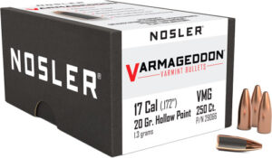 Nosler Varmageddon .17 Cal 20gr FBHP Bullets