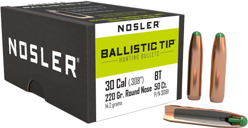 Nosler Ballistic Tip .30 Cal 220gr Bullets