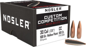 Nosler Custom Competition .30 Caliber 168gr HP-BT Bullet