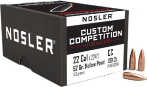 Nosler .22 Cal/.224 52 gr Custom Competition Bullet