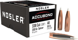 Nosler AccuBond .338 Caliber 250gr Bullets, 50-Count