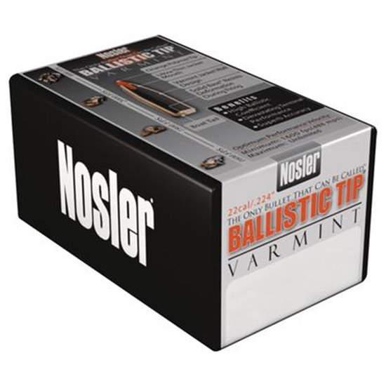 Nosler Ballistic Tip Varmint Bullets, .22 Cal .224-Inch 55gr (1000ct)