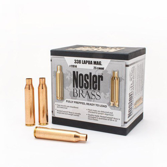 Nosler Custom Brass .338 Lapua Magnum Cases