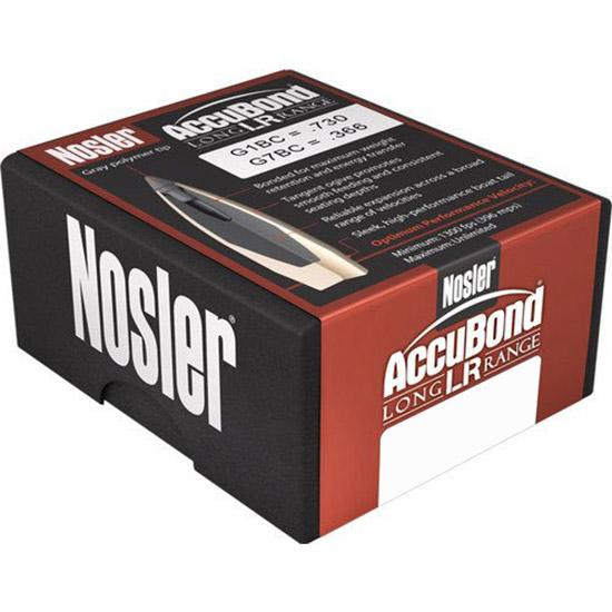 Nosler AccuBond Long Range 7mm 168gr Spitzer Point Bullets