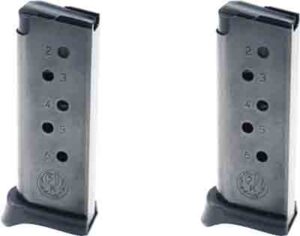 RUGER MAGAZINE LCP 380ACP - 6RD W/FINGER EXT. 2-PACK