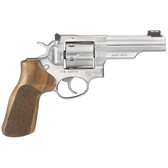 Ruger GP100 Match Champion Revolver, 10mm Auto, 4.2-Inch, Hogue Wood Grip