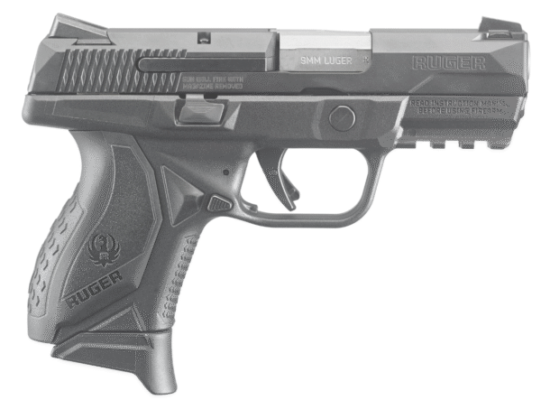 Ruger American Compact Pistol, 9mm, 3.6-Inch Barrel, Black, 17-Round