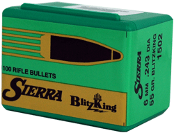 Sierra BlitzKing 6mm .243 Caliber 55gr Bullets