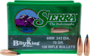 Sierra BlitzKing Bullets, 6mm 70gr Boat Tail