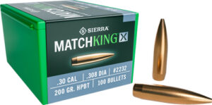 Sierra MatchKing X .30 Caliber 200gr HPBT Bullets